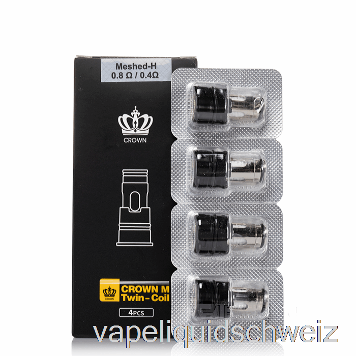 Uwell Crown M Ersatzspulen 0,4/0,8 Ohm Crown M Doppelspulen Vape Liquid E-Liquid Schweiz